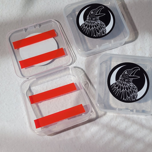 Mini boîte de rangement pour faux ongles + ruban adhésif