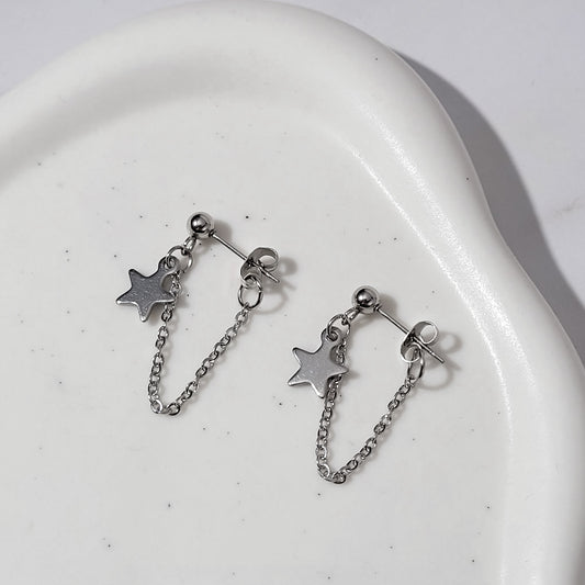 "Shooting star" boucles d'oreilles en acier inoxydable