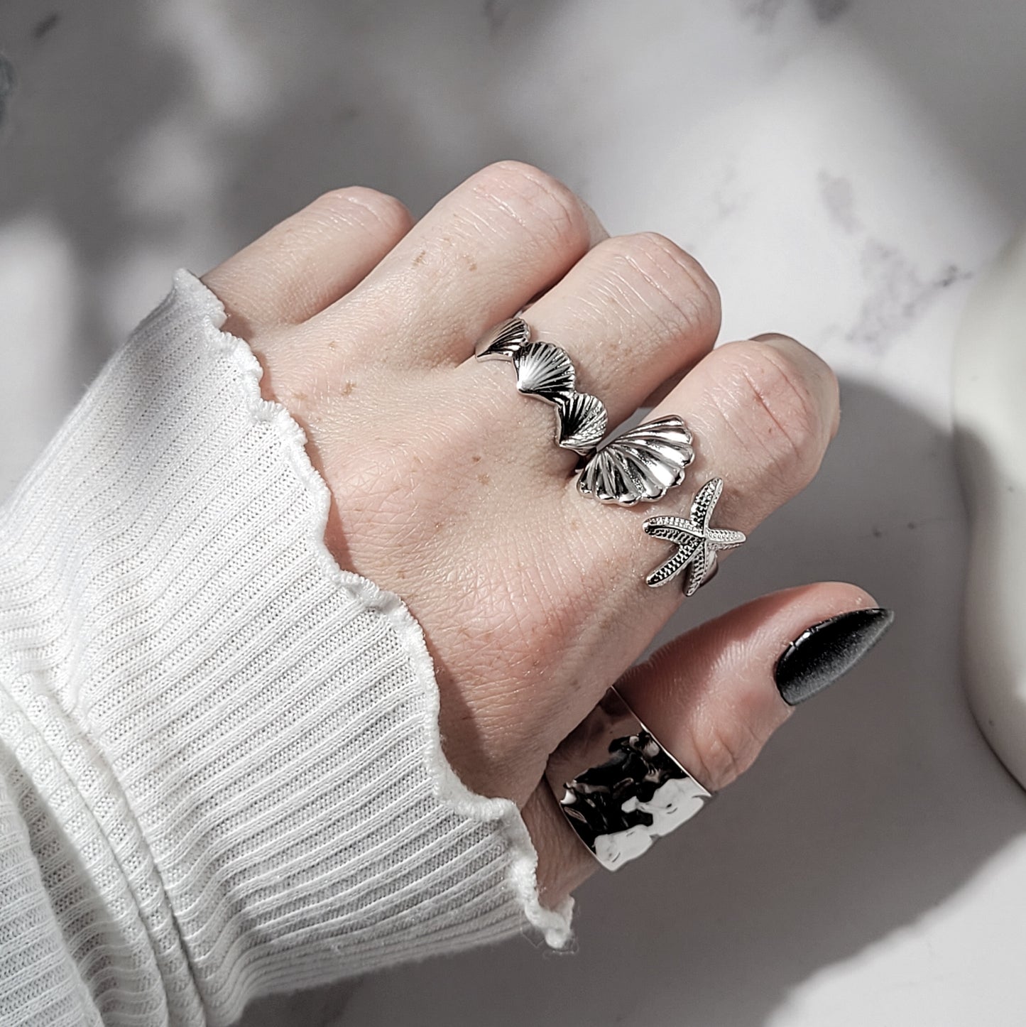 "Made and marred" bague réglable en acier inoxydable