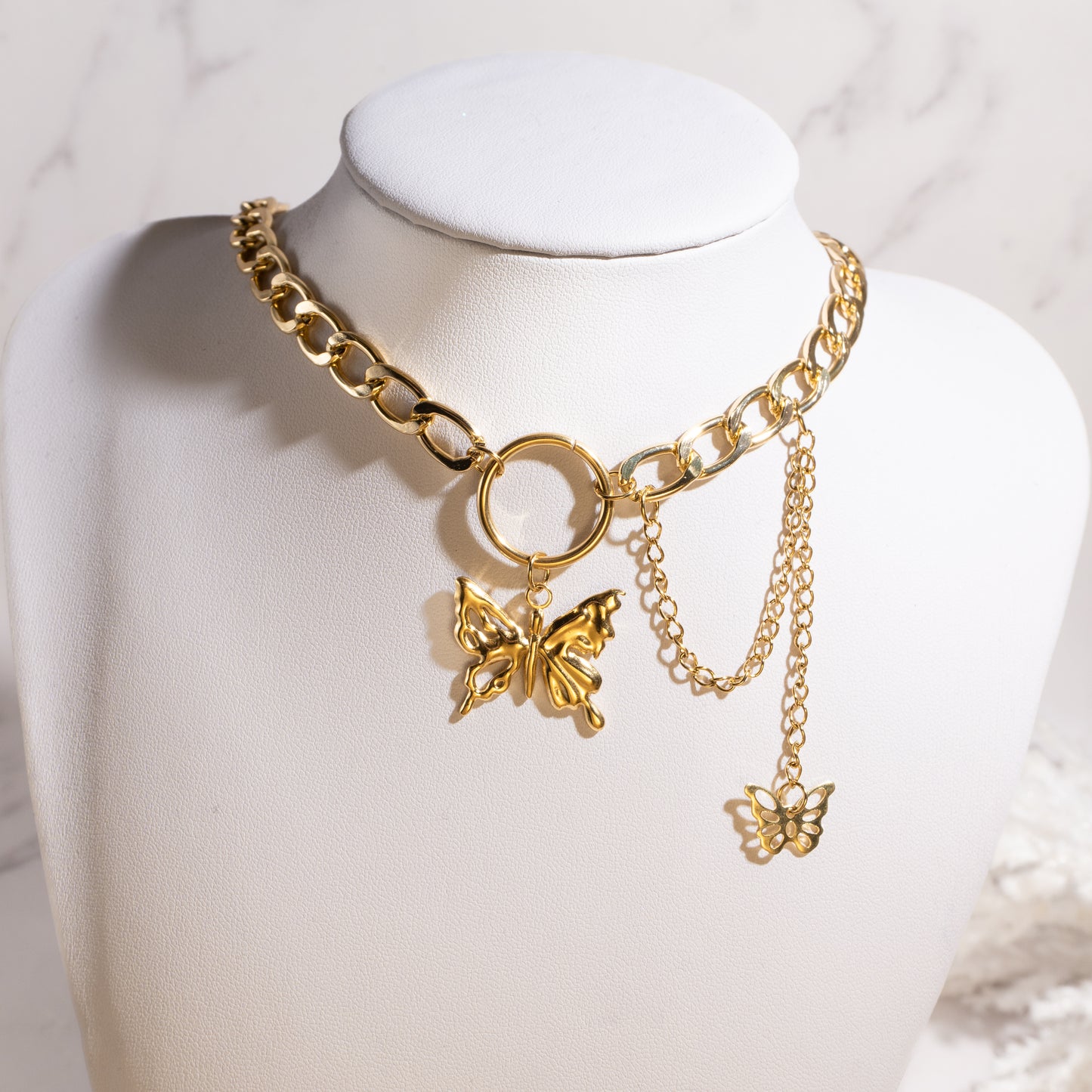 "Golden Metamorph" collier ras de cou / chocker