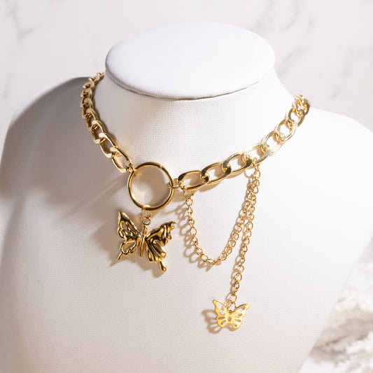 "Golden Metamorph" collier ras de cou / chocker