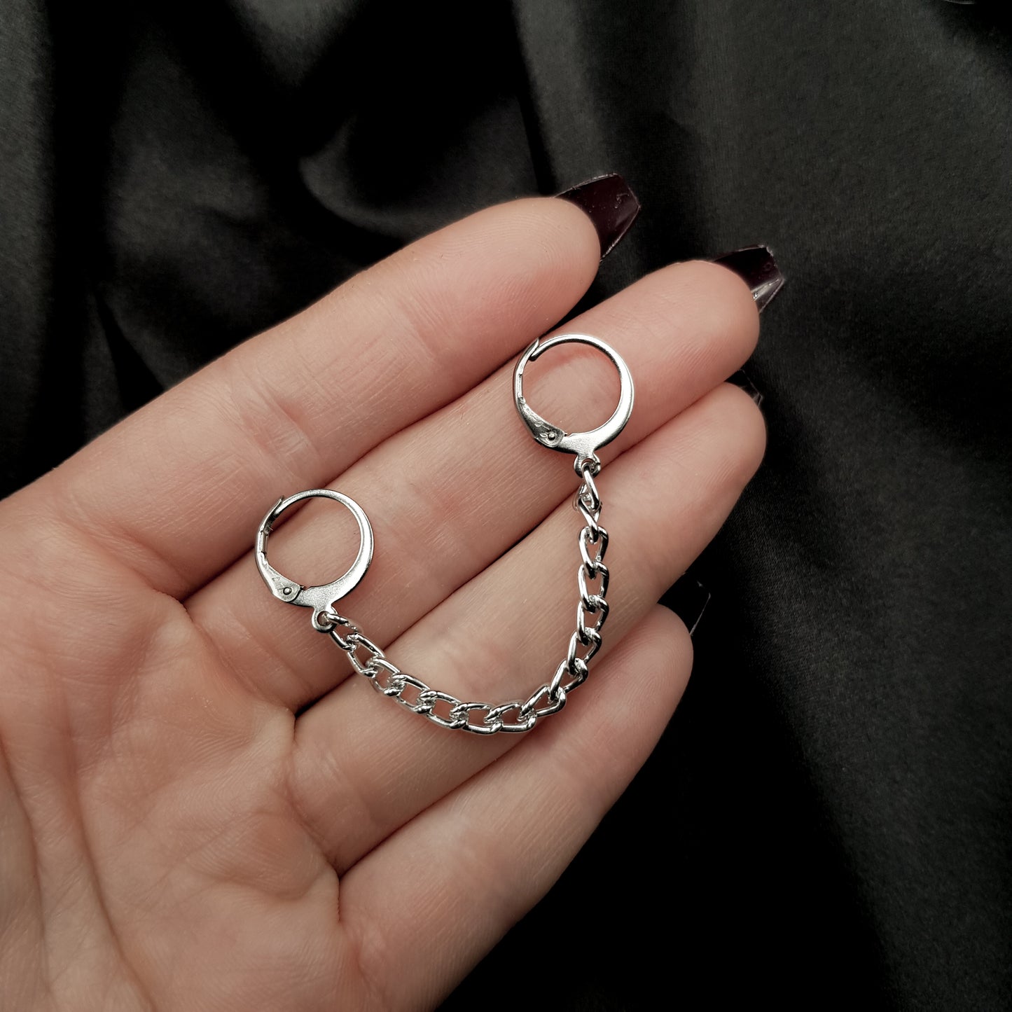 "ear cuffed" double boucle d'oreille dormeuse