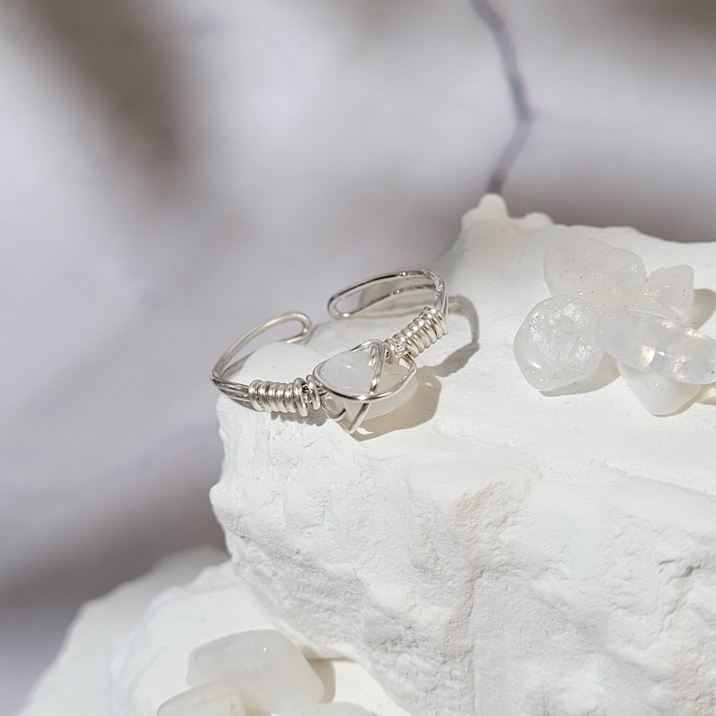 Bague "Birthstone" Pierre de lune - juin