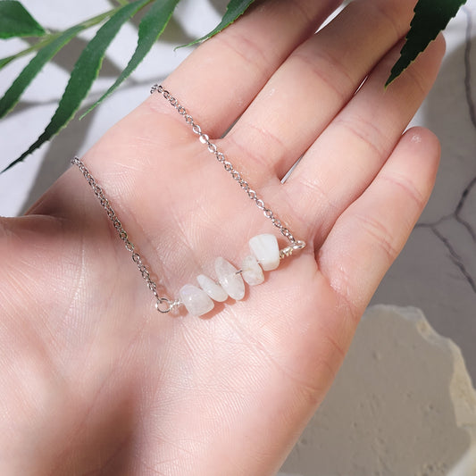 Collier "Birthstone" Pierre de lune - juin