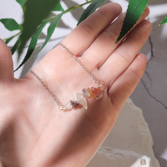 Collier "Birthstone" Agathe rouge - juillet