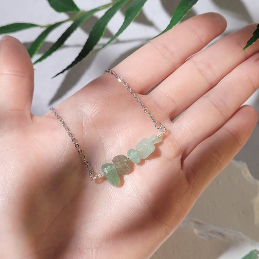 Collier "Birthstone" Aventurine - août