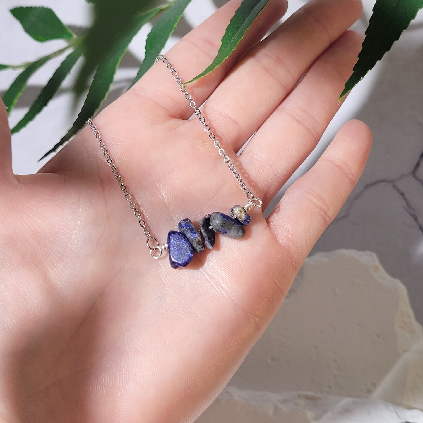 Collier "Birthstone" Lapis lazuli - septembre