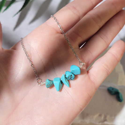 Collier "Birthstone" Turquoise - décembre