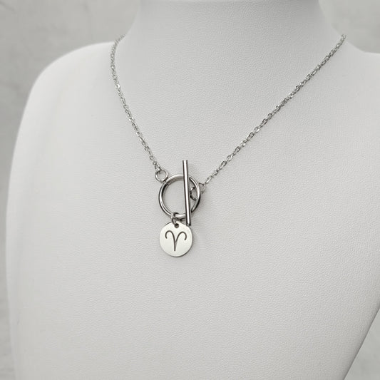 "It's a sign" collier chaîne signe astrologique en acier inoxydable