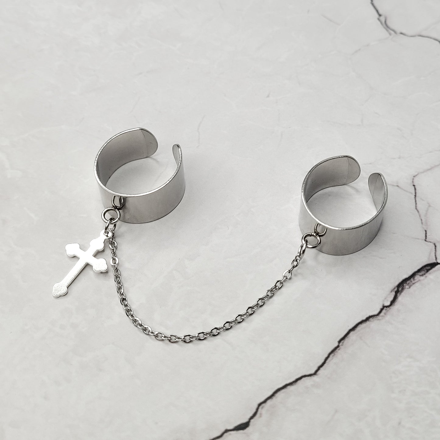 "Spirits" double bague chaîne réglable en acier inoxydable