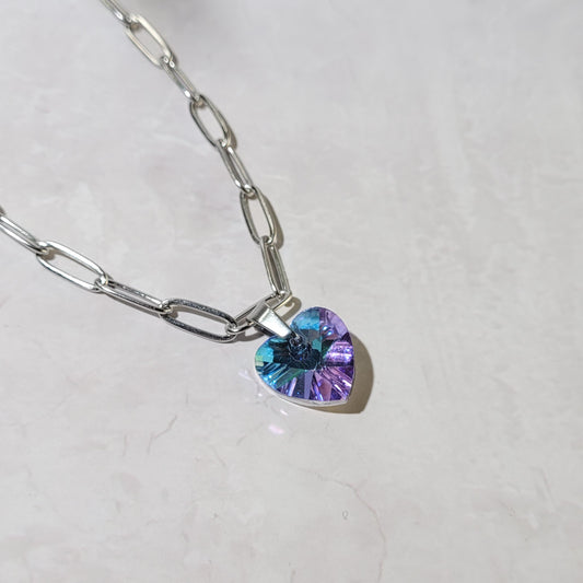 "Magical heart" collier choker chaîne