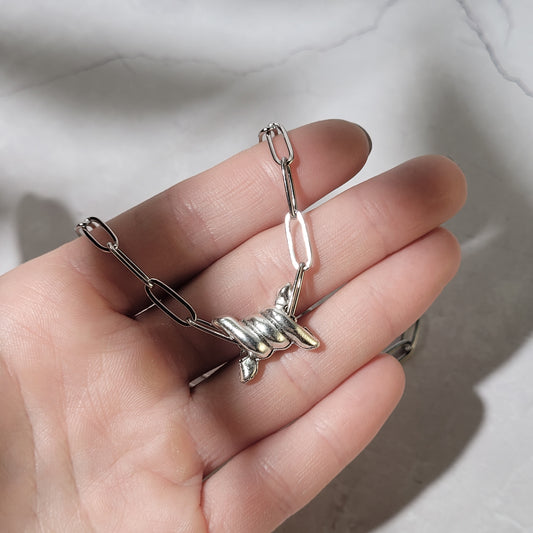 "Barbed" collier choker chaîne