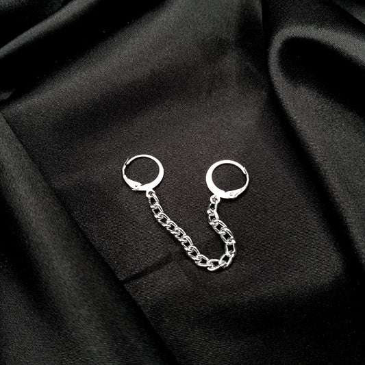 "ear cuffed" double boucle d'oreille dormeuse