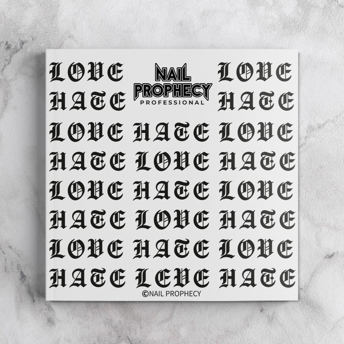 PRO Edition: Love Hate nail water decals