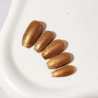 Signature:  Golden brown velvet