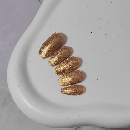 Signature:  Golden brown velvet