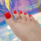 Press on nails pieds: "Pomme d'amour"
