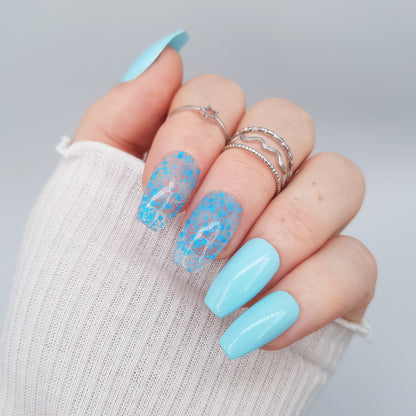 Signature:  Pastel bubbles - blue