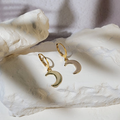 "Hecate" boucles d'oreilles en acier inoxydable doré