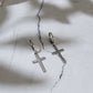 "Crossed" boucles d'oreilles en acier inoxydable