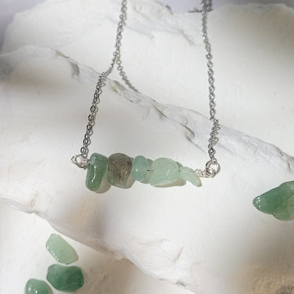 Collier "Birthstone" Aventurine - août
