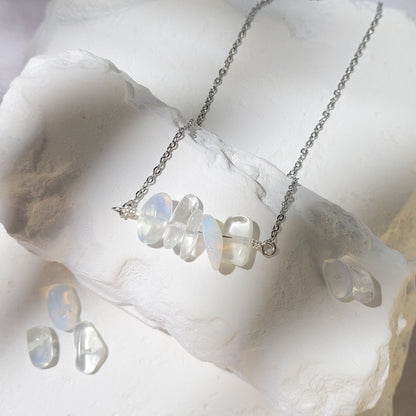 Collier "Birthstone" Opalite - octobre