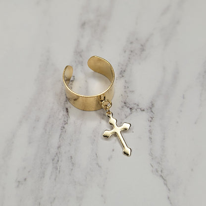 "Spirit" bague réglable en acier inoxydable doré