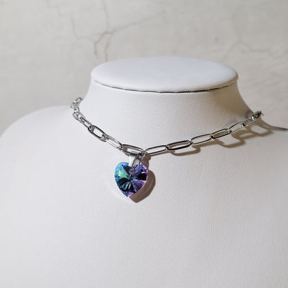 "Magical heart" collier choker chaîne